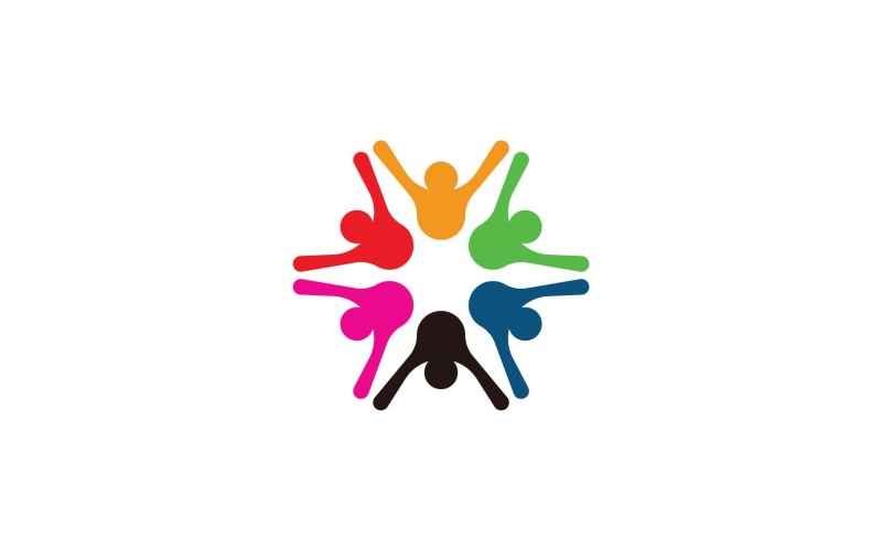 Group People Community Logo V2 Logo Template