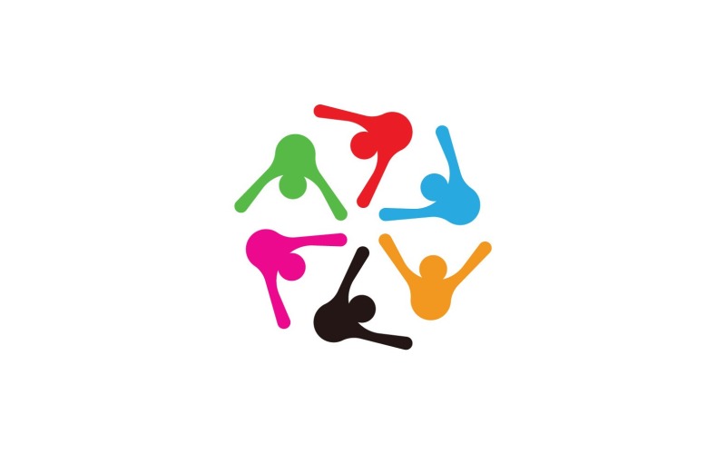 Group People Community Logo V3 Logo Template