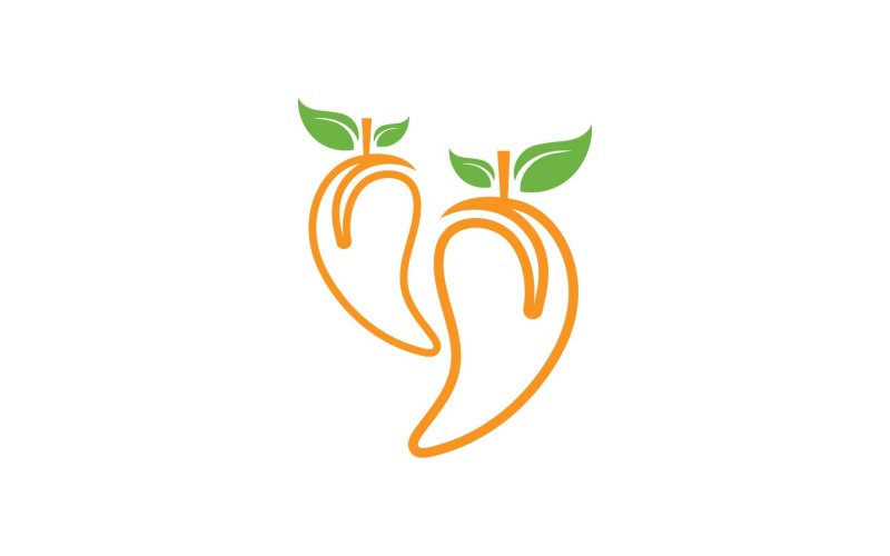 Mango Fruits Logo Symbol Vector V1 Logo Template