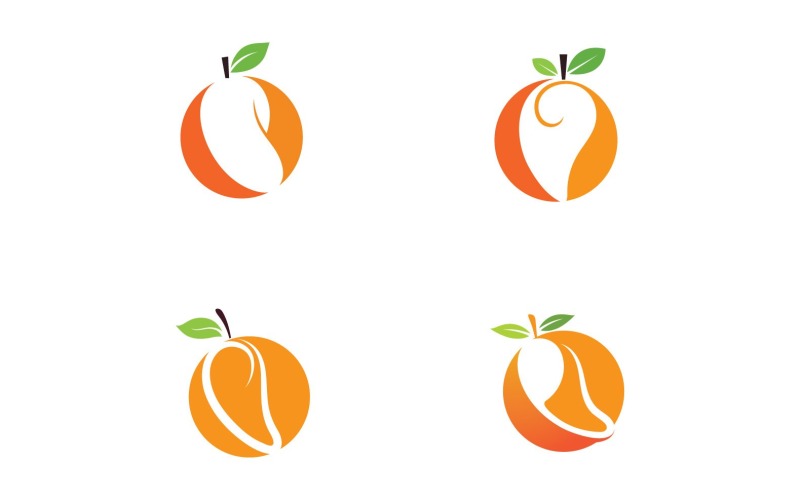 Mango Fruits Logo Symbol Vector V25 Logo Template