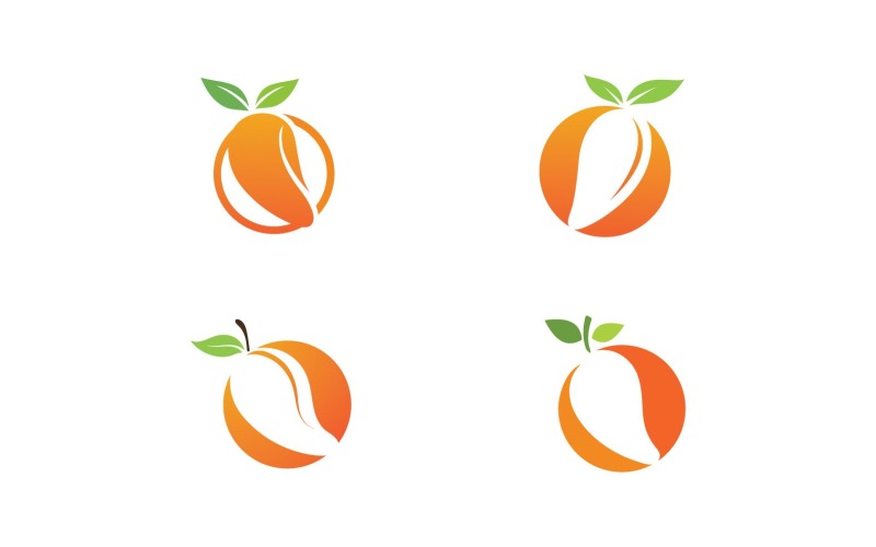 Mango Fruits Logo Symbol Vector V26 Logo Template