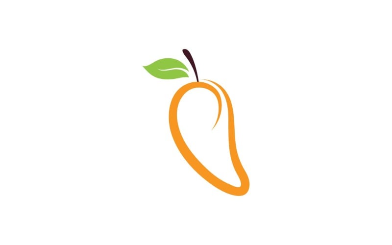 Mango Fruits Logo Symbol Vector V29 Logo Template