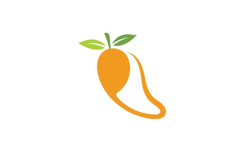 Mango Fruits Logo Symbol Vector V4 Logo Template