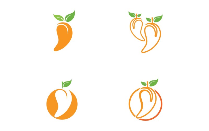 Mango Fruits Logo Symbol Vector V6 Logo Template