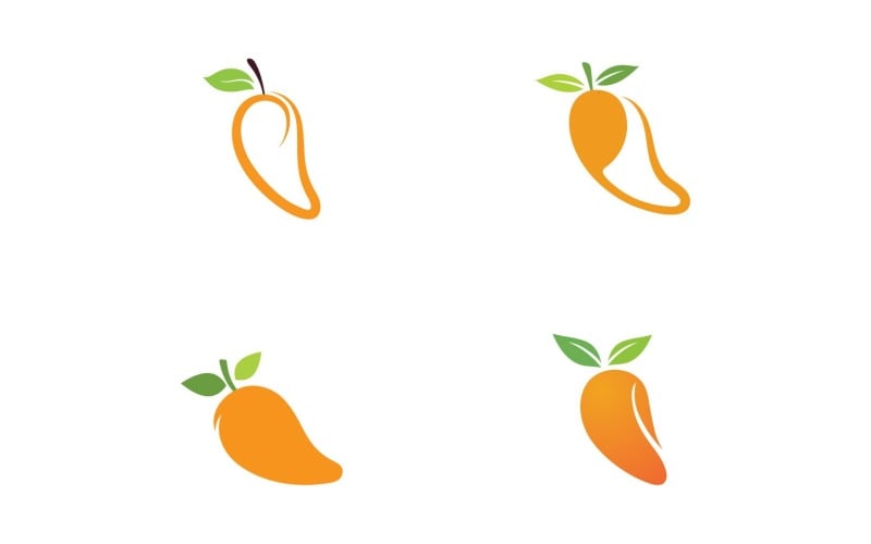 Mango Fruits Logo Symbol Vector V8 Logo Template