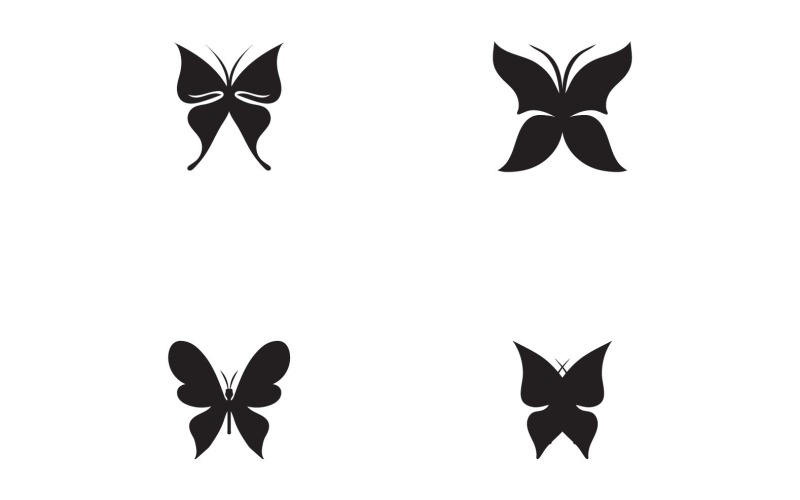 Butterfly Logo Elements Vector Eps V24 Logo Template