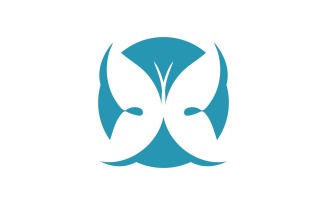 Butterfly Logo Elements Vector Eps V38