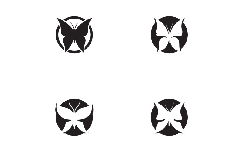 Butterfly Logo Elements Vector Eps V42 Logo Template