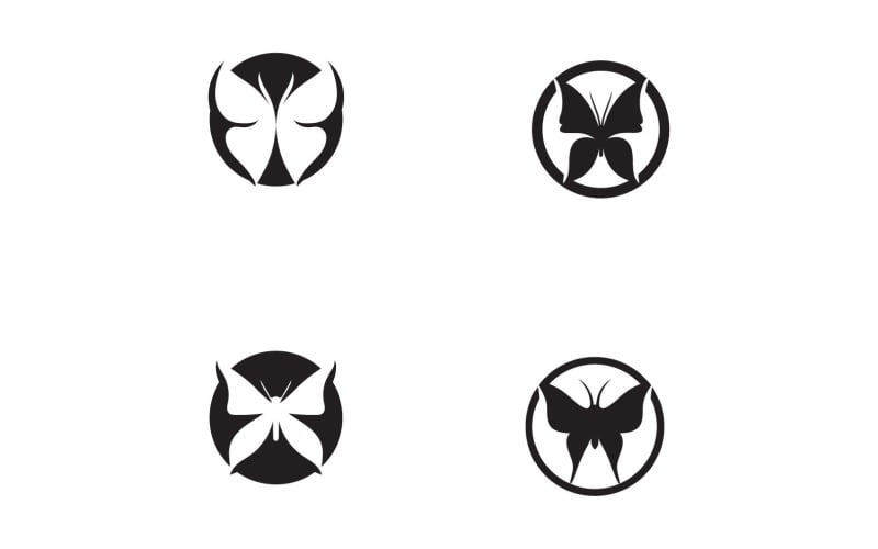 Butterfly Logo Elements Vector Eps V52 Logo Template