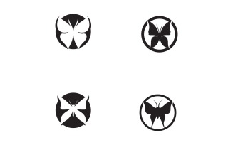 Butterfly Logo Elements Vector Eps V52