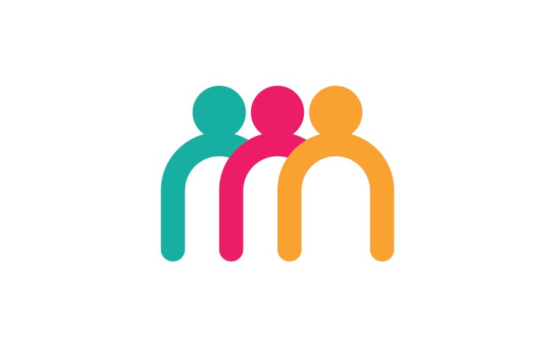 Group People Community Logo Elements V12 Logo Template