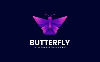Vector Logo Butterfly Gradient Design