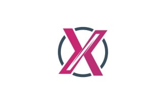 X Letter Business Logo Elements Vector V12