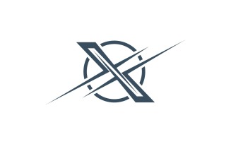 X Letter Business Logo Elements Vector V19