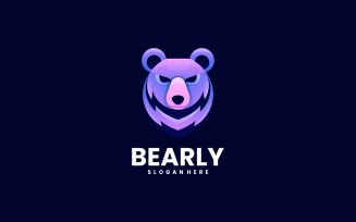 Bear Head Color Gradient Logo