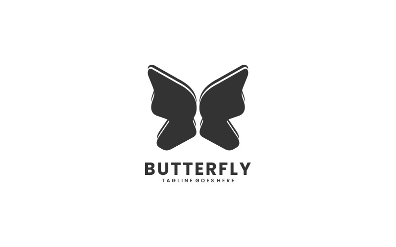 Butterfly Silhouette Logo Logo Template