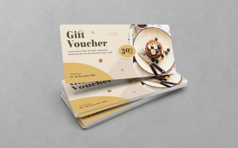Food Gift Voucher Discount Templates Corporate Identity