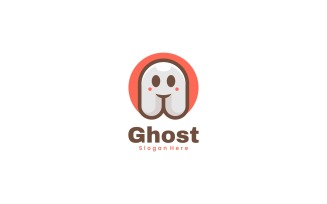 Ghost Mascot Cartoon Logo