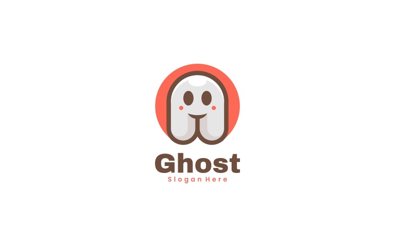 Ghost Mascot Cartoon Logo Logo Template