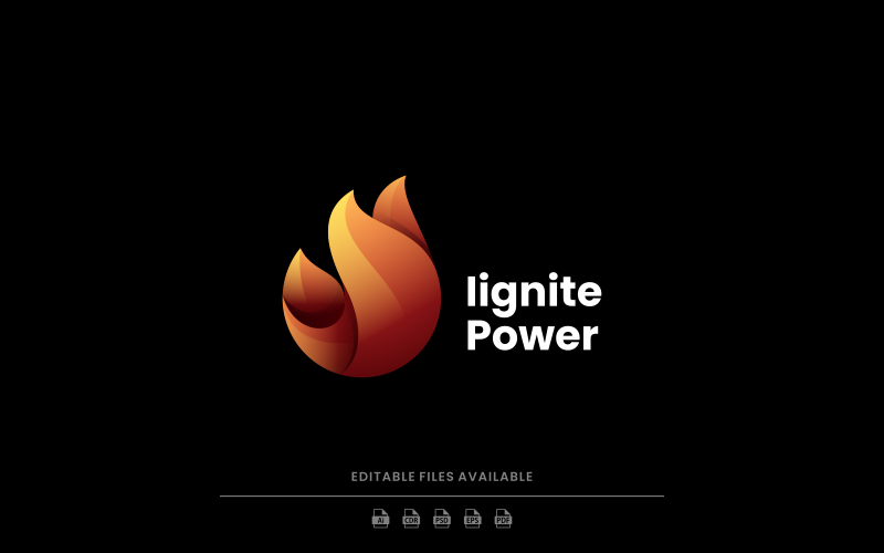 Ignite Fire Gradient Logo Logo Template