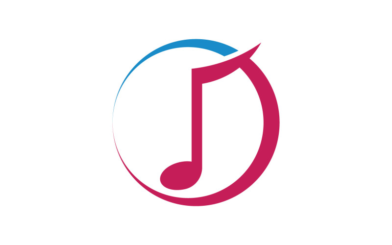 Music Note Logo Elements Symbol Vector V2 Logo Template
