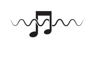 Music Note Logo Elements Symbol Vector V3