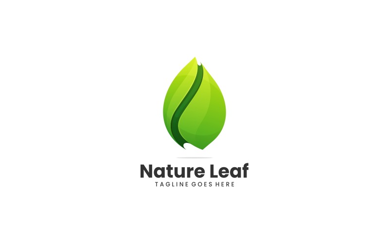 Nature Leaf Color Gradient Logo Logo Template