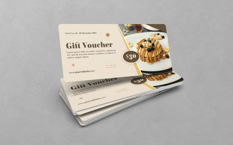 Speical Food Gift Voucher PSD Templates Corporate Identity