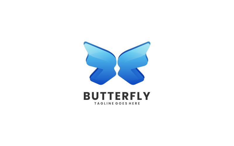 Vector Logo Butterfly Gradient Template Logo Template