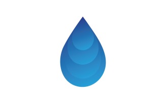 Waterdrop And Leaf Nature Elements Logo V11