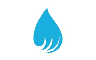 Waterdrop And Leaf Nature Elements Logo V16