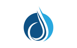 Waterdrop And Leaf Nature Elements Logo V21