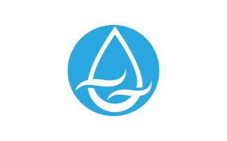 Waterdrop And Leaf Nature Elements Logo V22