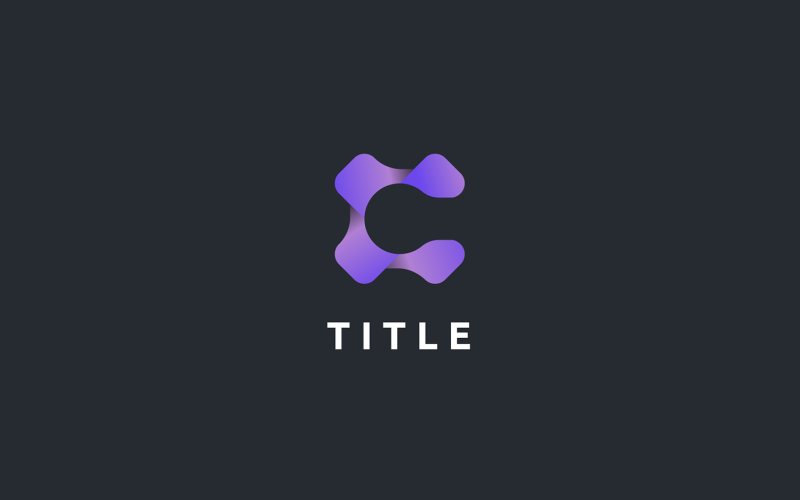 Contemporary Angular C Shade Data Tech Logo Logo Template