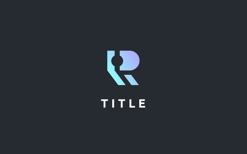 Contemporary Angular R Shade App Tech Logo Logo Template