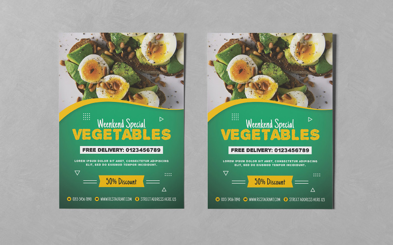 Food Design Flyer PSD Templates Corporate Identity