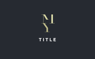 Luxury Angular MY Golden Monogram Logo