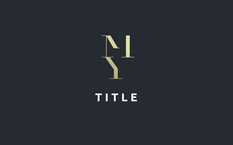 Luxury Angular MY Golden Monogram Logo Logo Template
