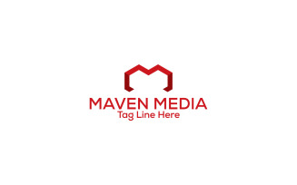 Maven Media M letter logo design