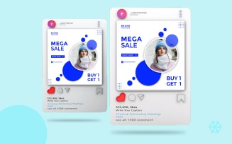 Mega Sale Social Media Template