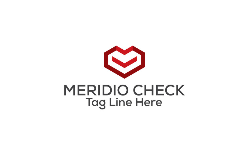 Meridio Check M letter logo design template Logo Template