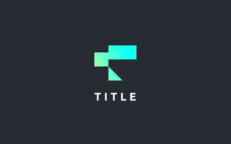 Modern Vibrant Angular T Monogram Shade Logo Logo Template