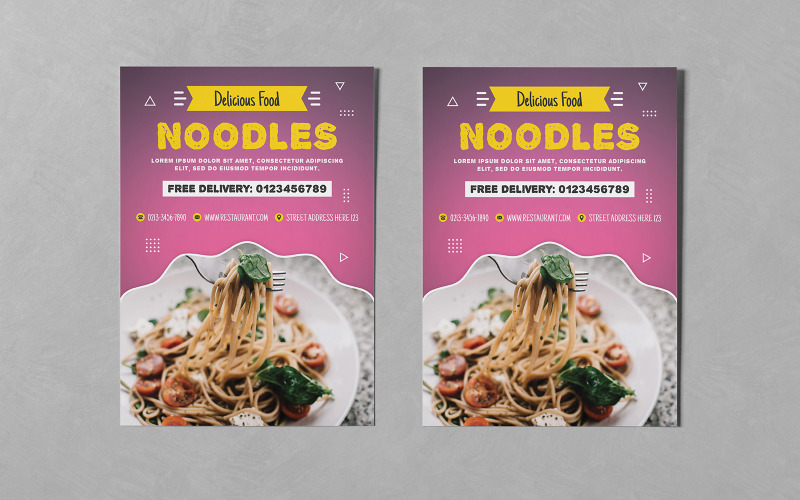 Noodles Food Flyer Templates Corporate Identity