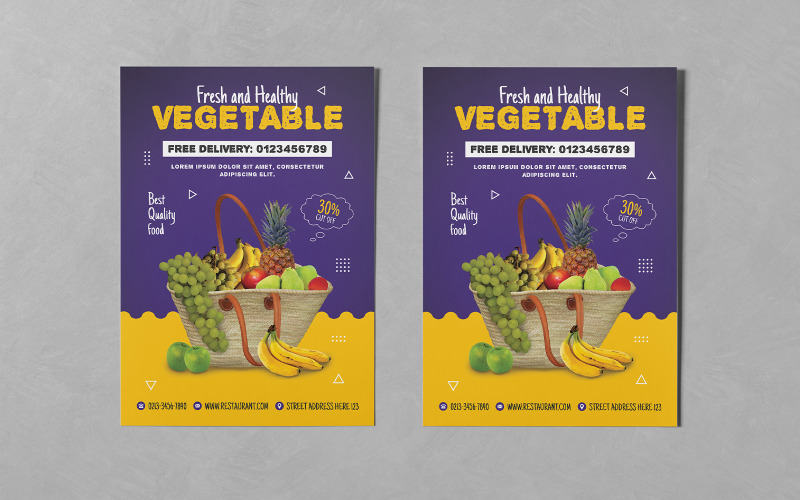 Vegetable Food Flyer Templates Corporate Identity