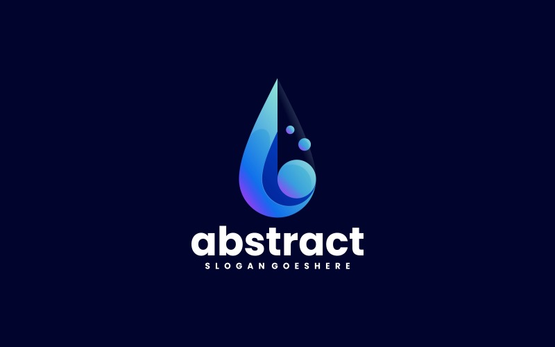 Abstract Droplet Gradient Logo Logo Template