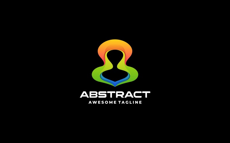 Abstract Flow Gradient Logo Style Logo Template