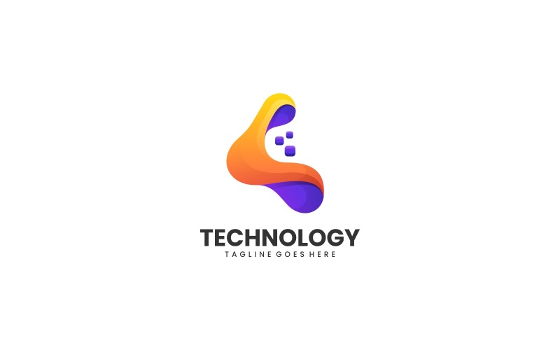 Abstract Technology Colorful Logo Logo Template