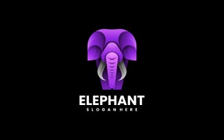 Elephant Color Gradient Logo Style