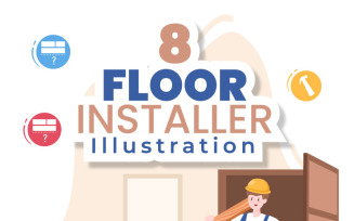8 Floor Installation Cartoon Illustration