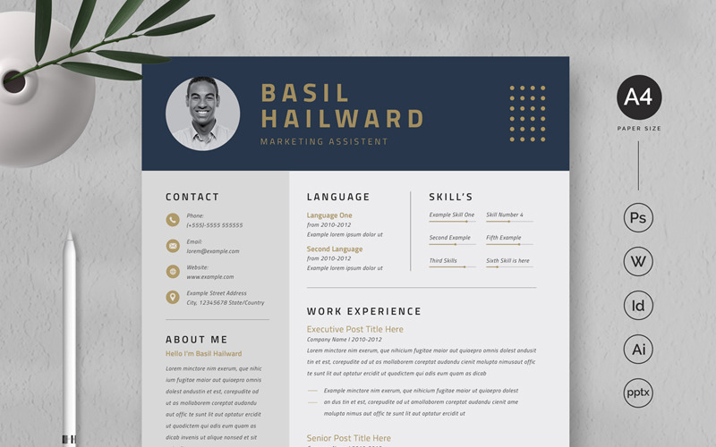 Hailward - Resume CV Template Resume Template